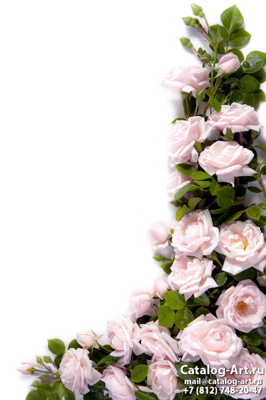 Натяжные потолки с фотопечатью - Розовые розы 70